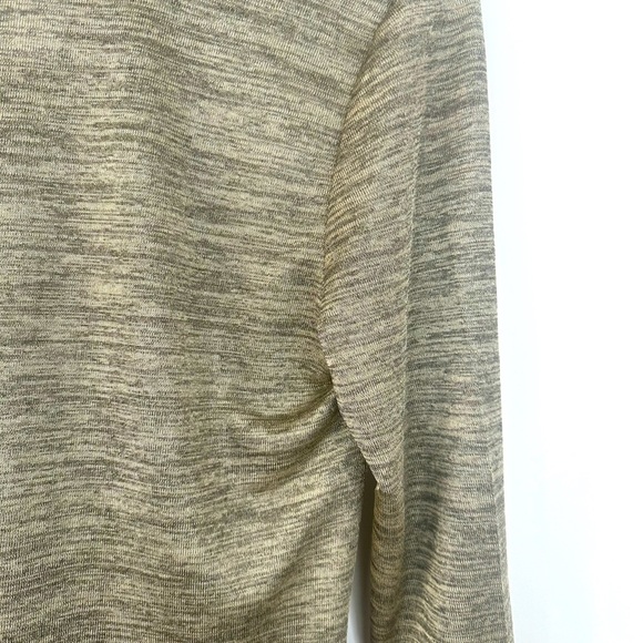 Large Cowl Neck Top‎ Gold Tunic Aline Size L - Picture 8 of 13